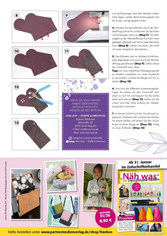 Коллекция проектов для рукодельниц в журнале «Patchwork & Nähen №2 2026»