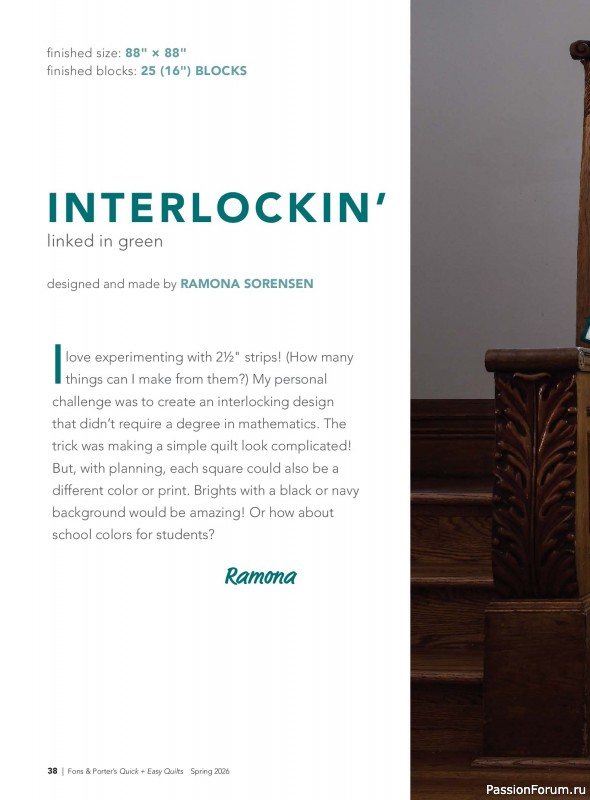 Коллекция проектов для рукодельниц в журнале &laquo;Quick+Easy Quilts - Spring 2026&raquo;