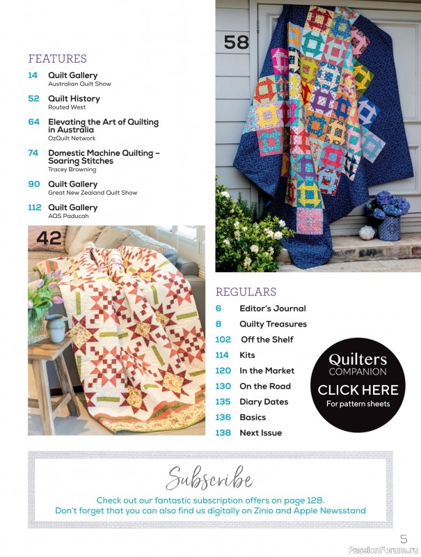 Коллекция проектов для рукодельниц в журнале «Quilters Companion №135 2025»
