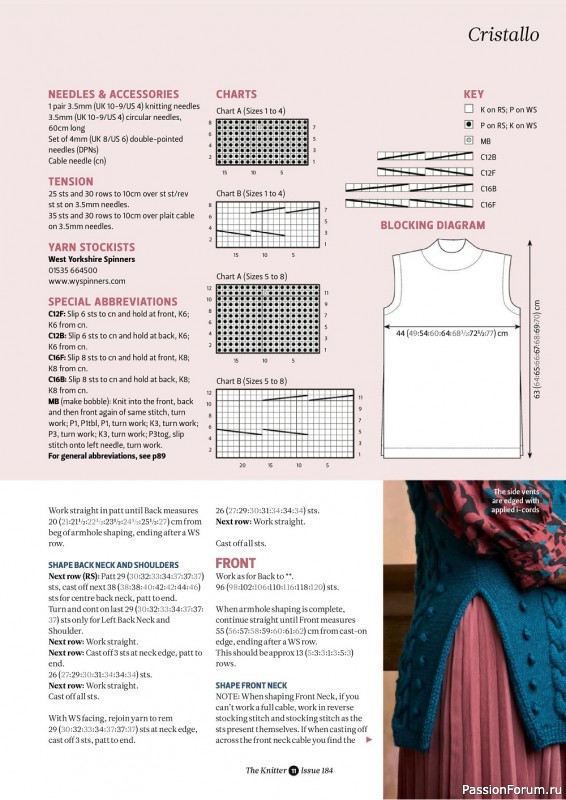 Вязаные модели спицами в журнале «The Knitter №184 2022»