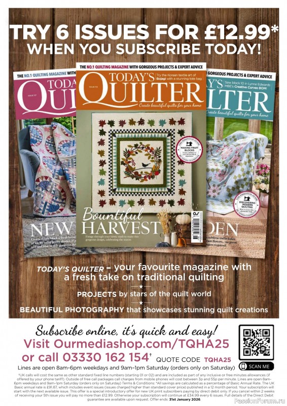 Коллекция проектов для рукодельниц в журнале «Love Patchwork & Quilting №152 2025»