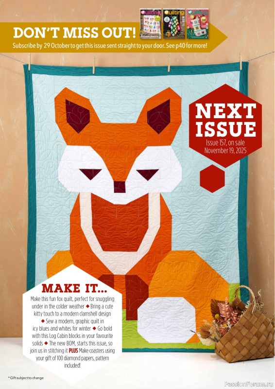 Коллекция проектов для рукодельниц в журнале «Love Patchwork & Quilting №156 2025»