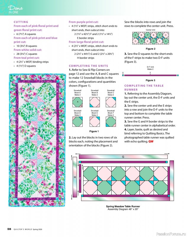 Коллекция проектов для рукодельниц в журнале «Quilter's World - Spring 2026»