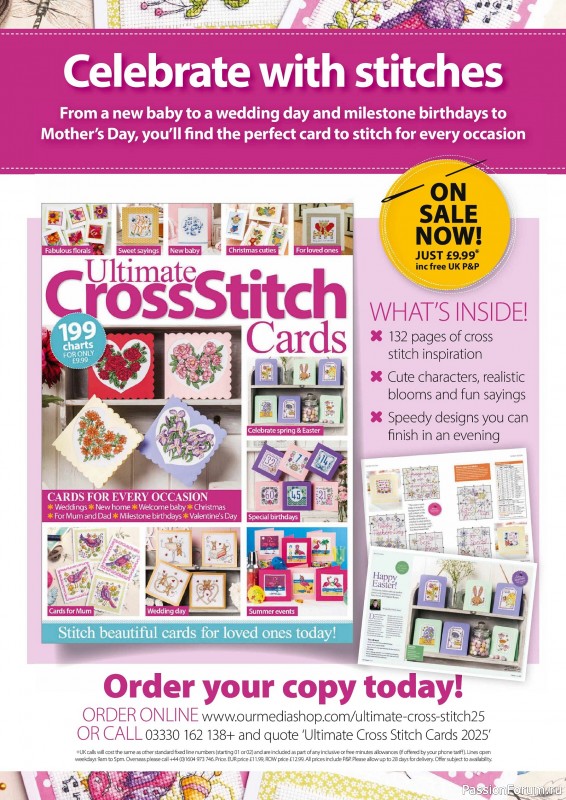 Коллекция вышивки в журнале «Cross Stitch Birds - March 2025»