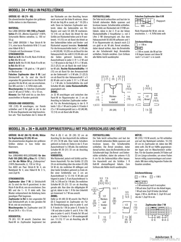 Вязаные модели для детей в журнале «Baby Maschenmode Sonderheft BM 011 2025»