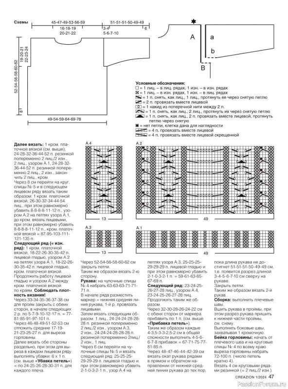 Вязаные модели в журнале «Creazion №1 2024»