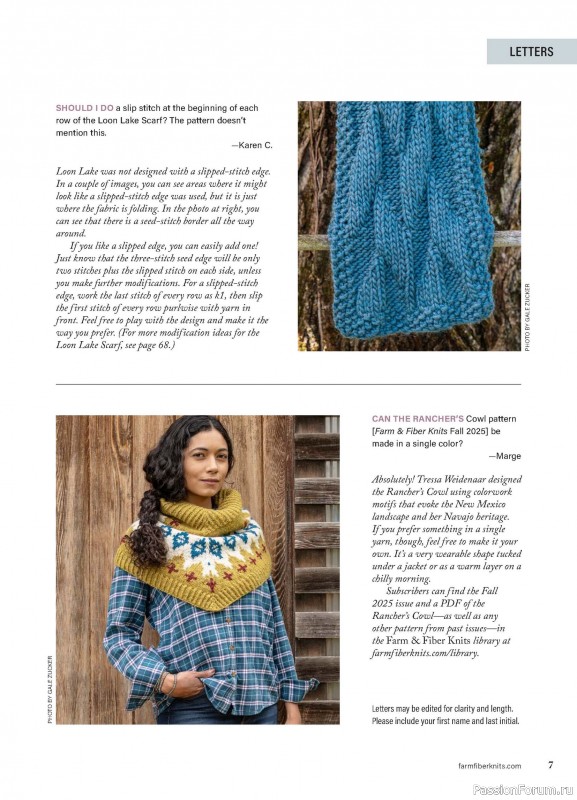 Вязаные проекты в журнале «Farm & Fiber Knits - Spring 2026»