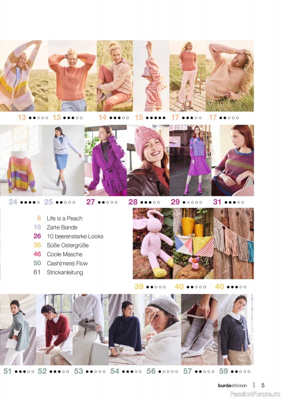 Вязаные модели в журнале «Burda Stricken №1 2024»