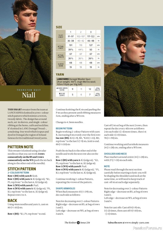 Вязаные проекты спицами в журнале &laquo;The Knitter №234 2026&raquo;