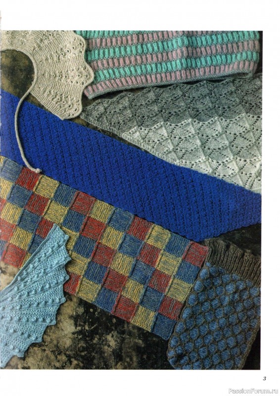 Вязаные проекты в книге «Let's Knit in English Shawl».