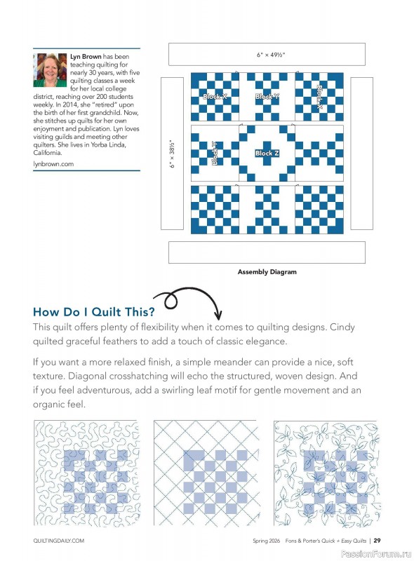Коллекция проектов для рукодельниц в журнале &laquo;Quick+Easy Quilts - Spring 2026&raquo;