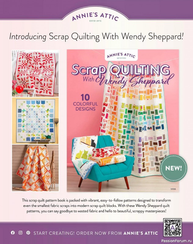 Коллекция проектов для рукодельниц в журнале «Quilter's World - Winter 2025»