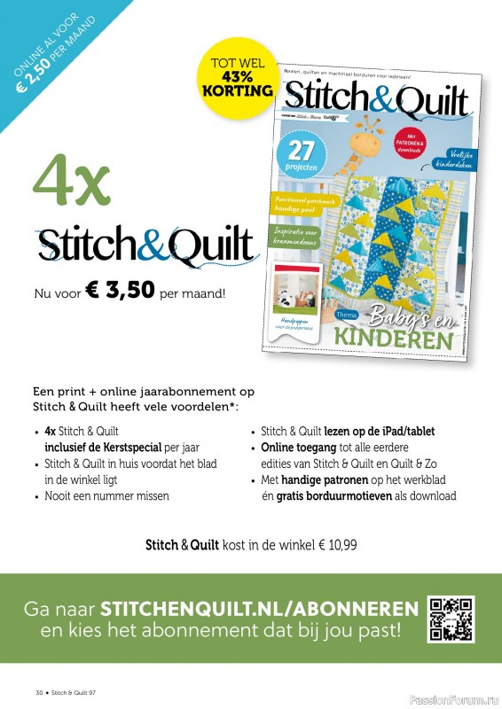 Коллекция проектов для рукодельниц в журнале «Stitch & Quilt №97 2026»