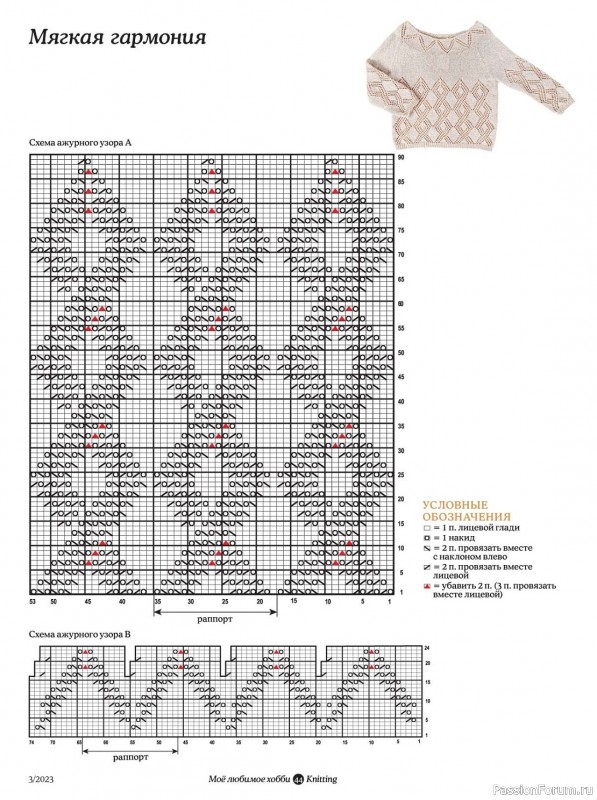Вязаные модели в журнале «Knitting. Вязание №3 2023»