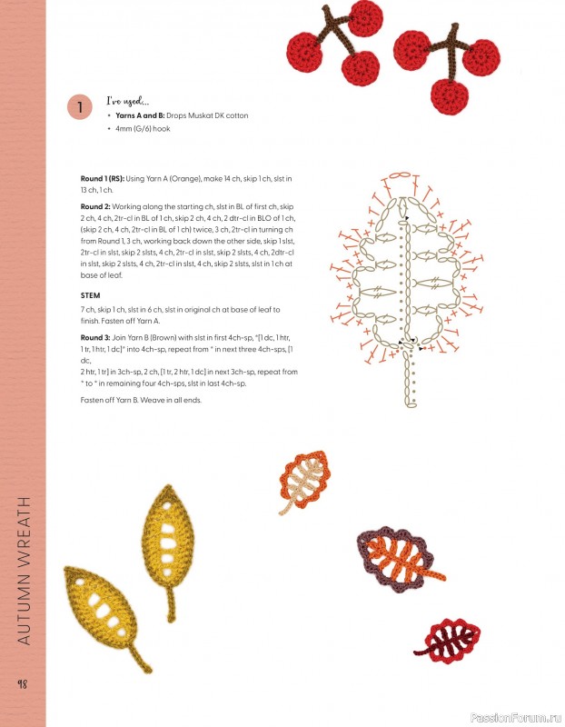 Bязаные проекты в журнале «100 crochet: flowers, plants and petals»