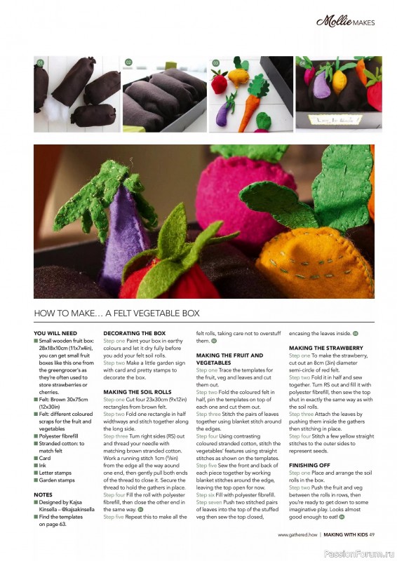 Коллекция проектов для рукодельниц в журнале «Mollie Makes – Making with Kids 2025»