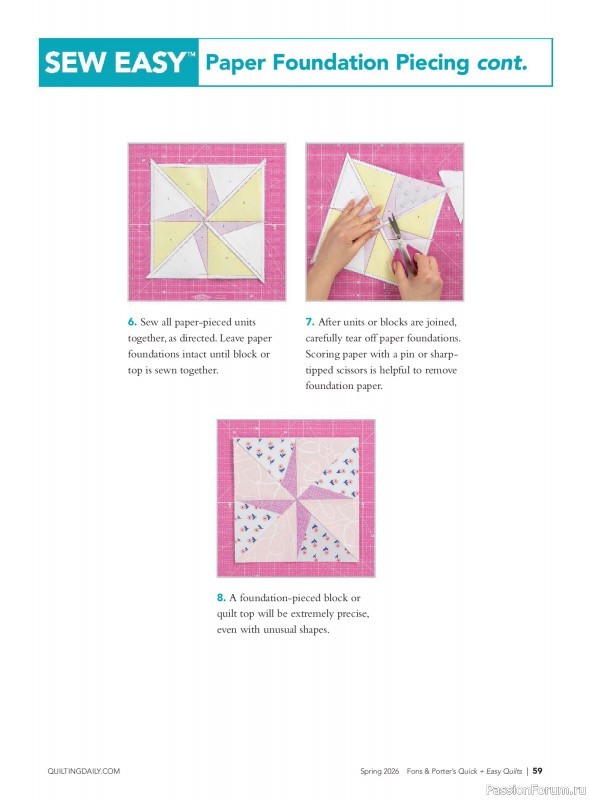 Коллекция проектов для рукодельниц в журнале &laquo;Quick+Easy Quilts - Spring 2026&raquo;