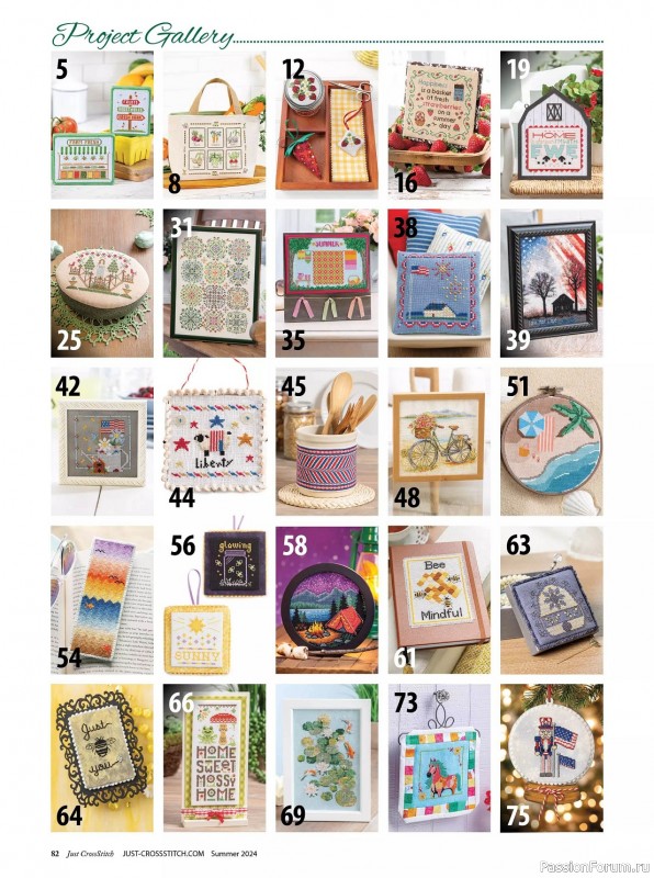 Коллекция вышивки в журнале «Just CrossStitch - Summer 2024»