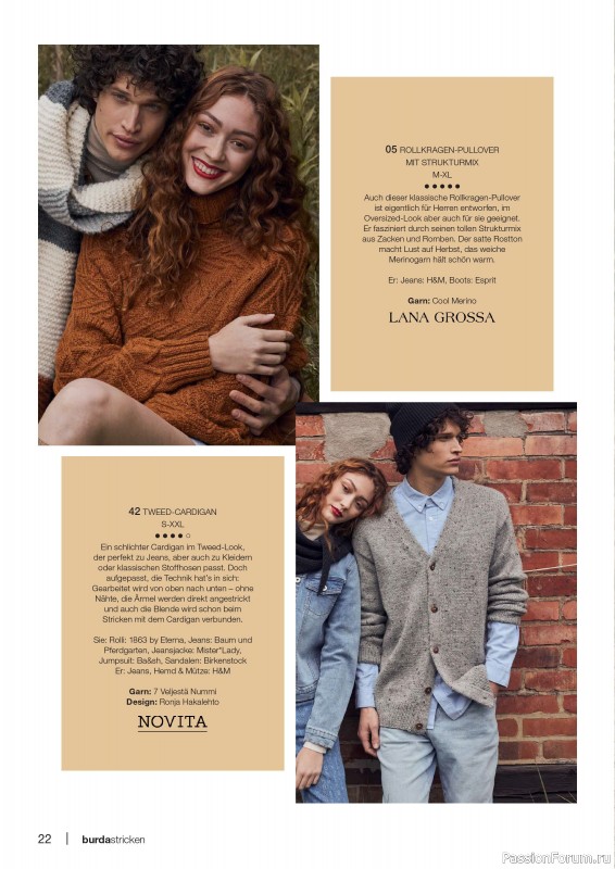 Вязаные модели в журнале «Burda Stricken №4 2024»