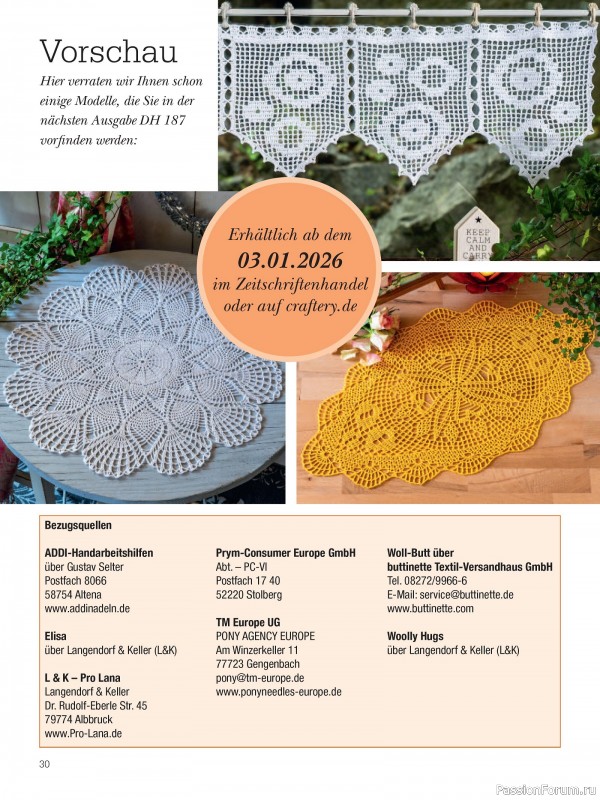Вязаные проекты крючком в журнале «Dekoratives Hakeln №186 2025»