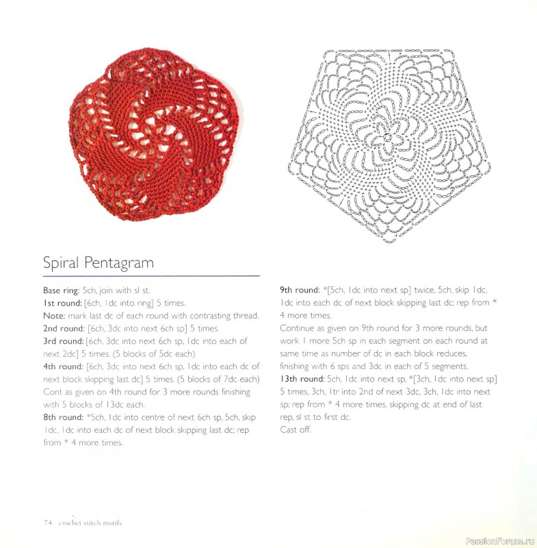 Вязаные проекты в книге &laquo;Crochet Stitch Motifs&raquo;.