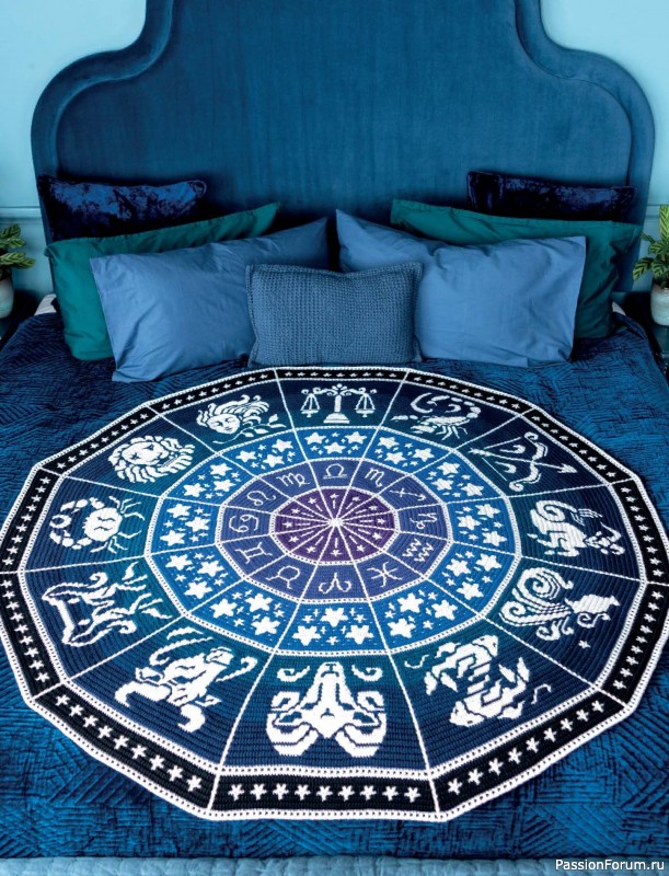 Вязаные проекты в книге &laquo;Zodiac Mosaic Crochet&raquo;.