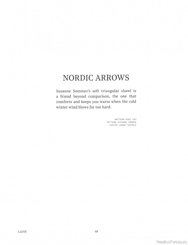 Вязаные проекты в журнале &laquo;Laine Magazine №1 2016 Autumn/Winter&raquo;.
