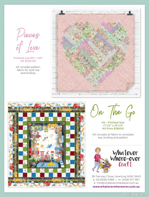 Коллекция проектов для рукодельниц в журнале «Australian Homespun - October-November 2025»