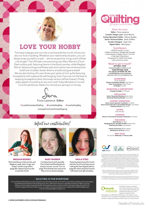 Коллекция проектов для рукодельниц в журнале &laquo;Love Patchwork & Quilting №160 2026&raquo;