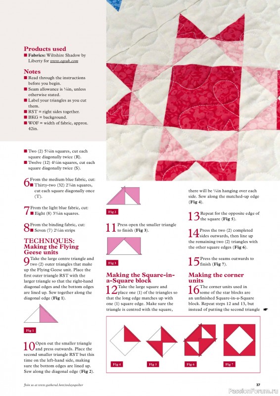 Коллекция проектов для рукодельниц в журнале «Todays Quilter №125 2025»
