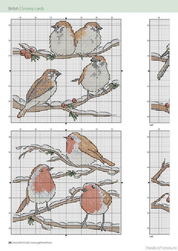 Коллекция вышивки в журнале «Cross Stitch Gold - Birds Collection 2024»