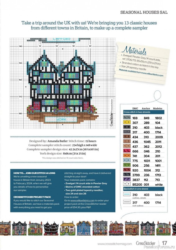 Коллекция вышивки в журнале «CrossStitcher №400 2023»