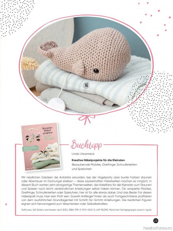 Вязаные модели для детей в журнале «Baby Maschenmode №64 2024»