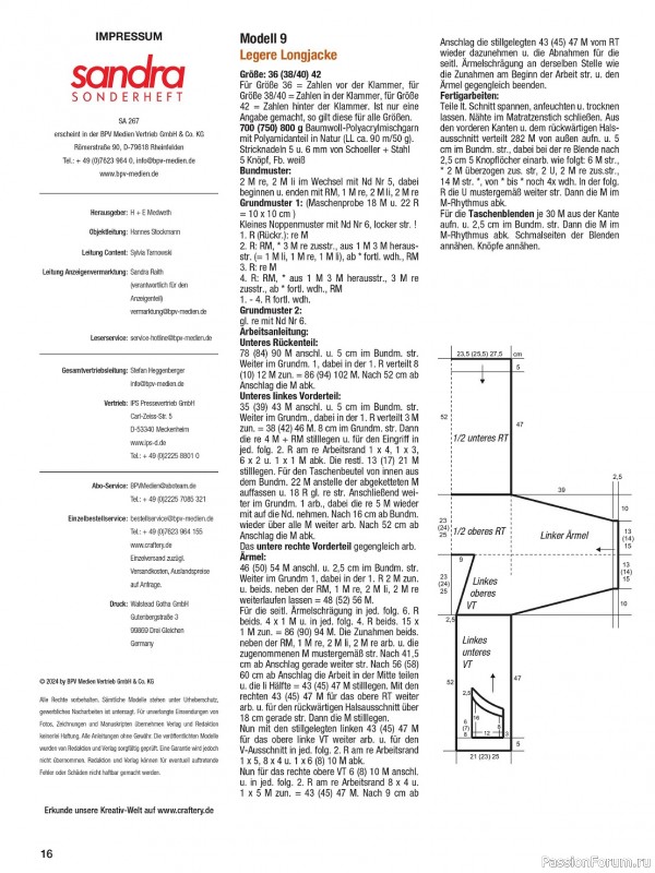 Вязаные модели в журнале «Sandra Sonderheft SA267 2024»