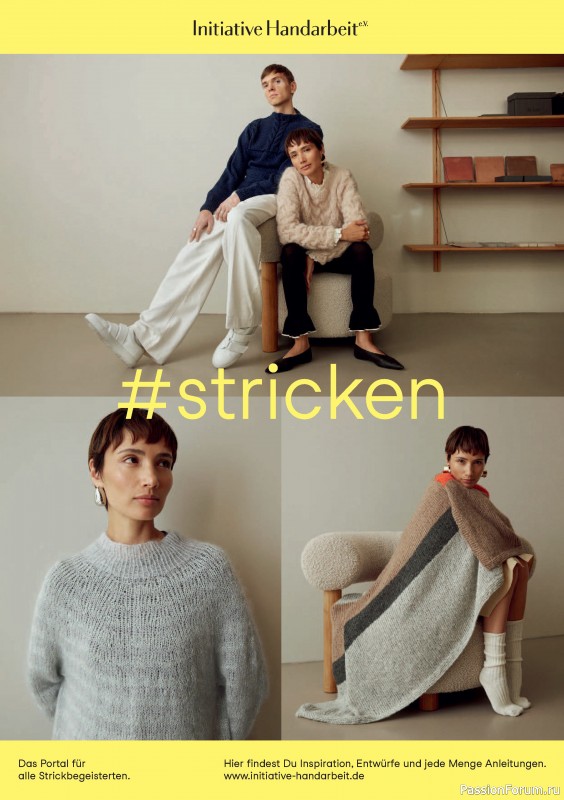 Вязаные проекты спицами в журнале «The Knitter Germany №73 2024»