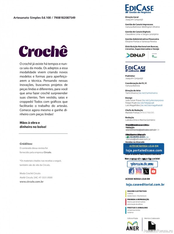 Вязаные проекты в журнале &laquo;Artesanato Simples Ed.100 2026&raquo;