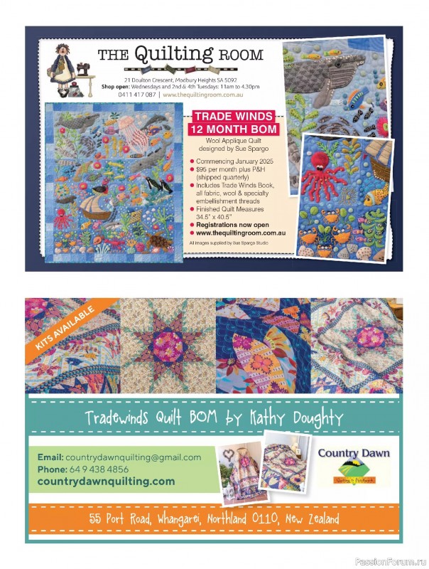 Коллекция проектов для рукодельниц в журнале «Quilters Companion №133 2025»