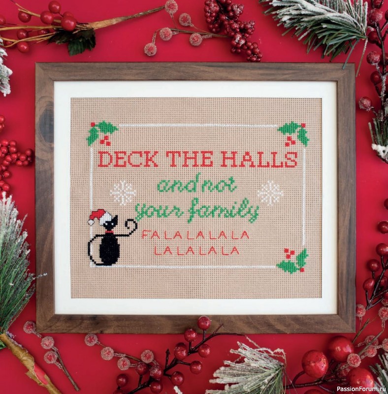 Коллекция вышивки в книге «Cross-Stitch for the Holidays»