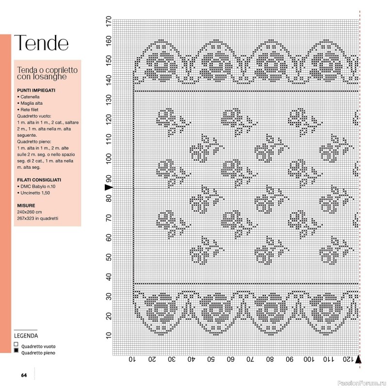 Вязаные проекты крючком в журнале «Uncinetto Manuale Filet №7 2022»
