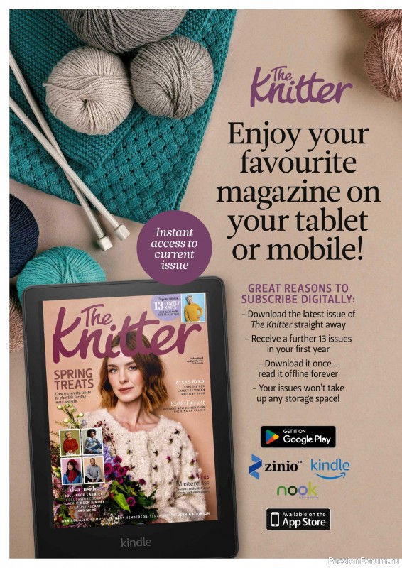 Вязаные проекты спицами в журнале «The Knitter №228 2026»