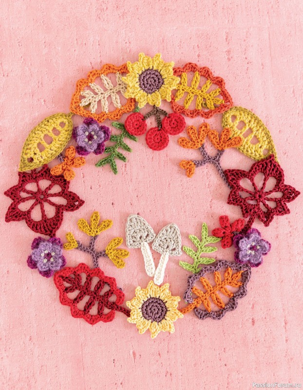 Bязаные проекты в журнале «100 crochet: flowers, plants and petals»