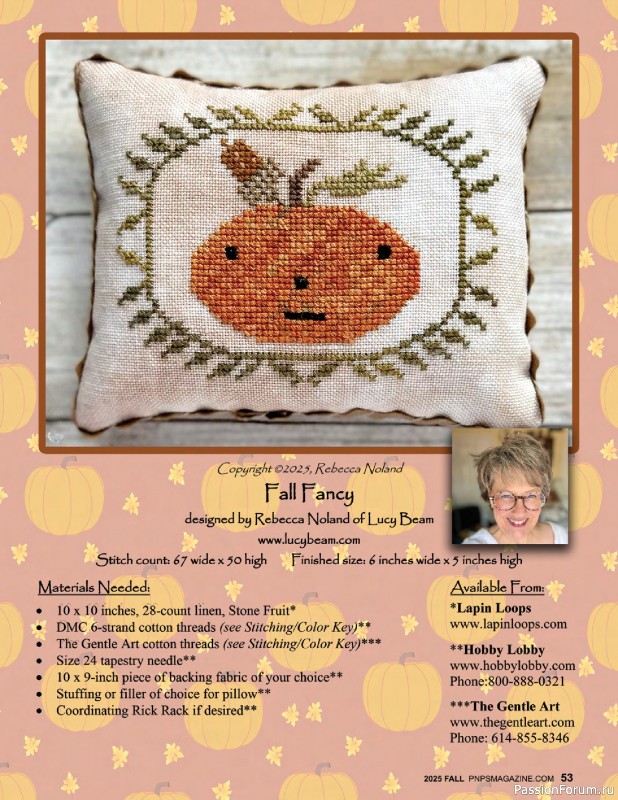 Коллекция вышивки в журнале «Punch Needle & Primitive Stitcher – Fall 2025»