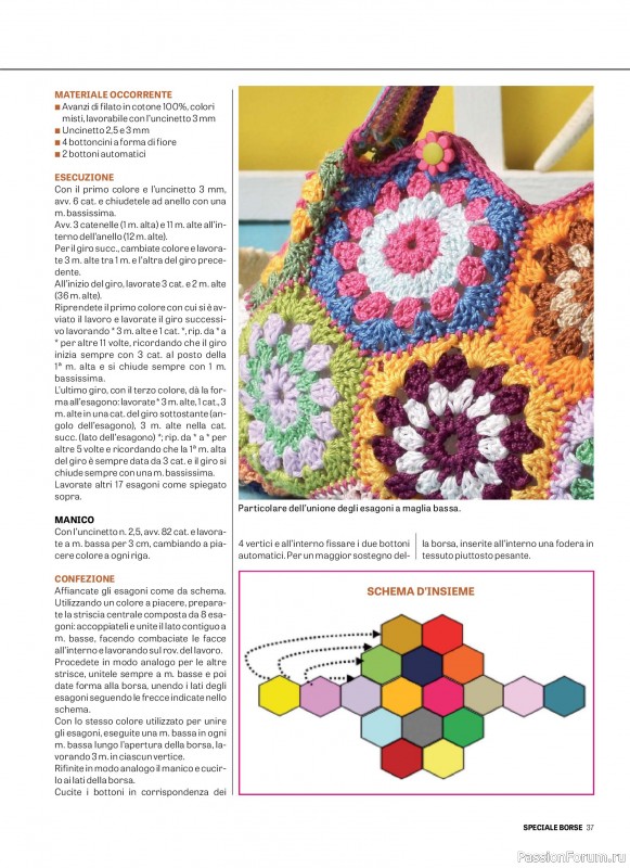 Вязаные проекты в журнале «Motivi all'Uncinetto Borse - Dicembre 2025-Gennnaio 2026»