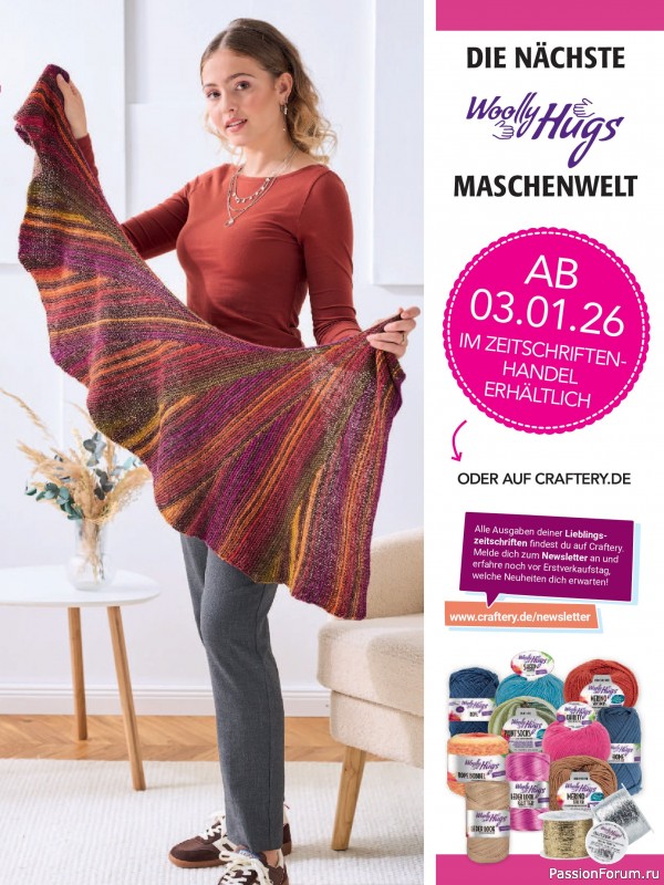 Вязаные проекты в журнале «Woolly Hugs Maschenwelt №6 2025»