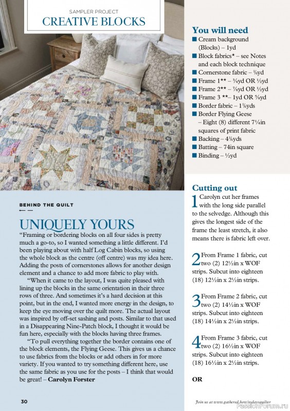 Коллекция проектов для рукодельниц в журнале «Todays Quilter №135 2025»