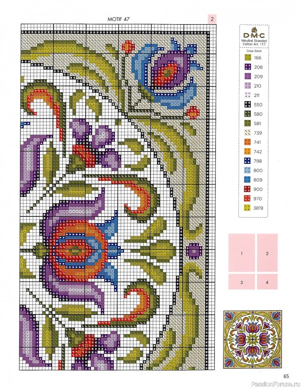 Коллекция вышивки в книге &laquo;Floral Folk Art in Cross Stitch&raquo;