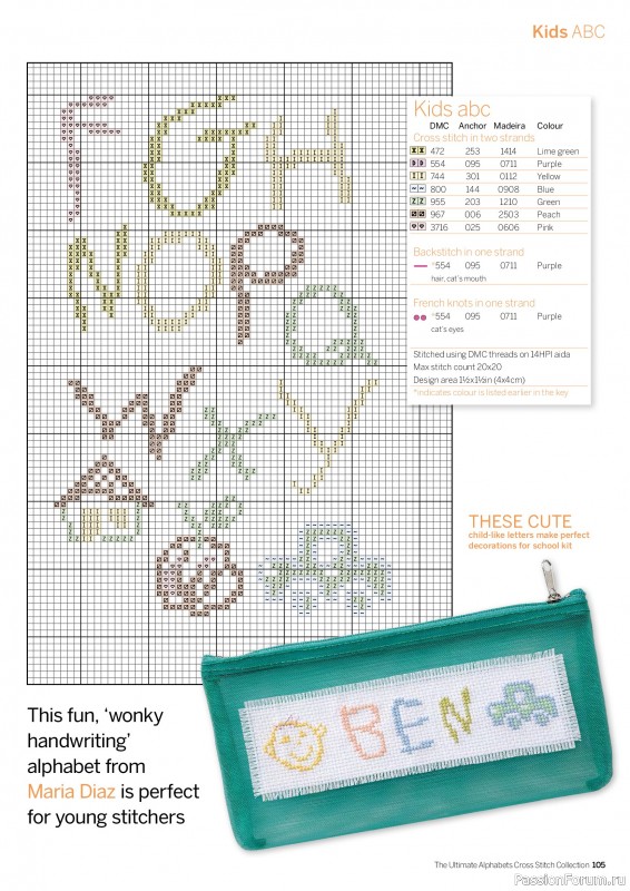 Коллекция вышивки в журнале «Cross Stitch Collection - The Ultimate Alphabets 2026»