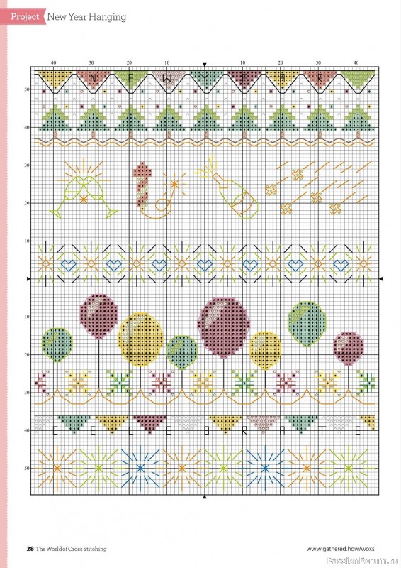 Коллекция вышивки в журнале «The World of Cross Stitching №328 2022»