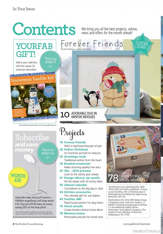 Коллекция вышивки в журнале «The World of Cross Stitching - Special 2023»