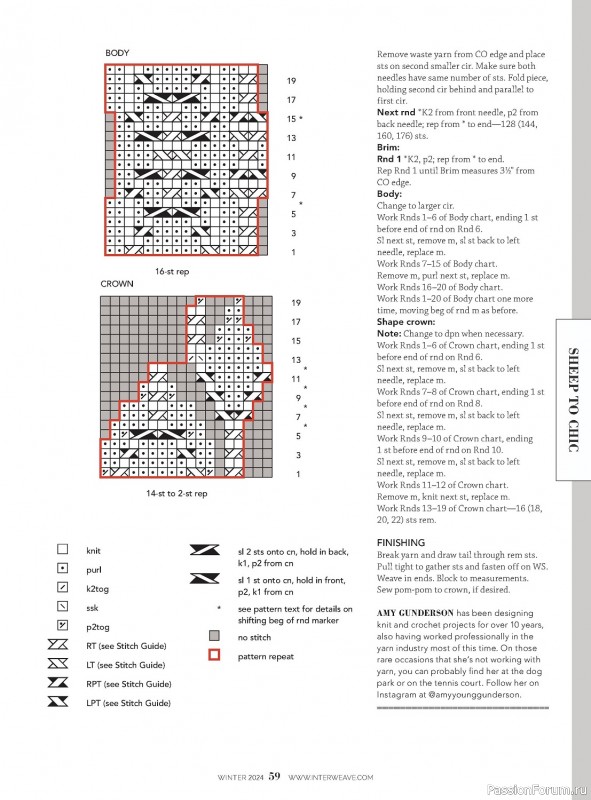 Вязаные модели в журнале «Interweave Knits - Winter 2024»